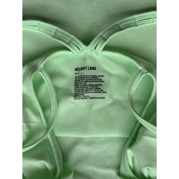 Helmut Lang Multi-Strap Tank Top Neon Lime Mint Green Designer XS/S Bold Layer - Picture 4 of 6